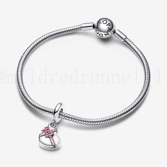 Pandora Openable Heart Chocolate Gift Box Dangle Charm - Picture 3 of 3